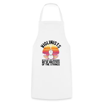 Violinists We're Not Just Musicians We're Maestros - Cooking Apron - white - Front - AI Model Male 185 dark (185cm)