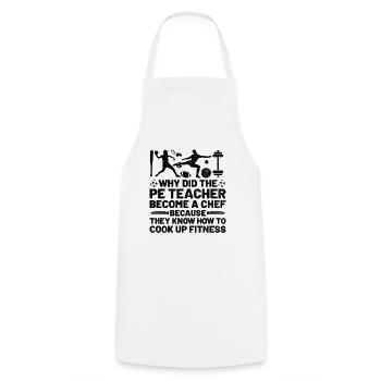 Physical Education Teacher PE Teachers School Spor - Cooking Apron - white - Front - AI Model Male 185 dark (185cm)