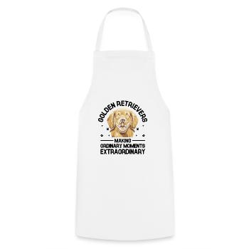 Golden Retrievers Making Ordinary Moments Extraord - Cooking Apron - white - Front - AI Model Male 185 dark (185cm)