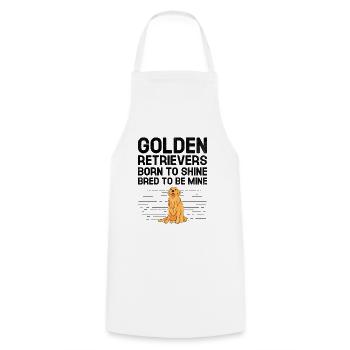 Golden Retrievers Born To Shine Bred To Be Mine GR - Cooking Apron - white - Front - AI Model Male 185 dark (185cm)