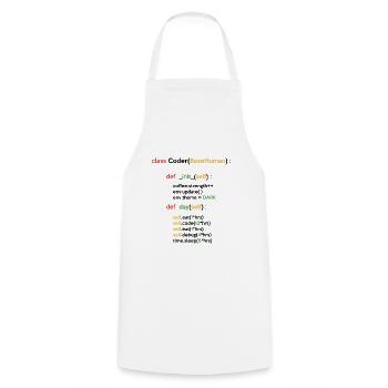 Class Coder Base Human Programming Coder Computer - Kochschürze - Weiß - Vorne - AI Model Male 185 dark (185cm)