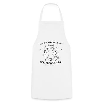 Schnurren Schnarchen Lustige Spruch Katze Geschenk - Kochschürze - Weiß - Vorne - AI Model Male 185 dark (185cm)