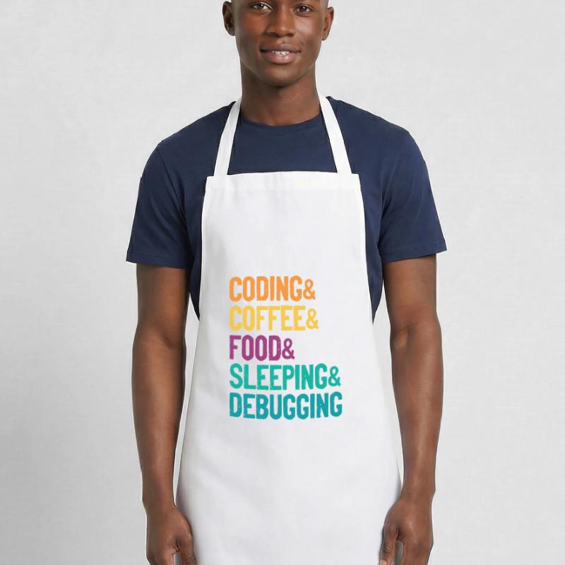 Coding Coffee Food Sleeping Debbuging Programmer C Kochschürze