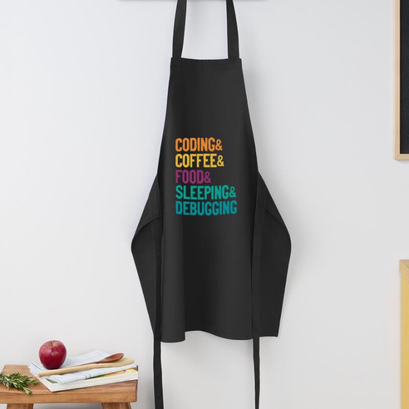 Coding Coffee Food Sleeping Debbuging Programmer C Kochschürze