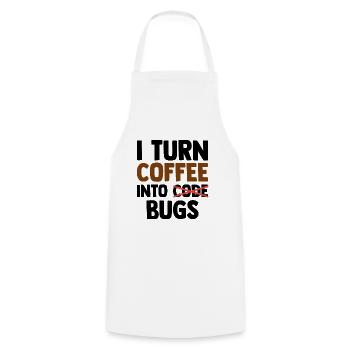 I Turn Coffee Into Bugs Coding Programming Softwar - Kochschürze - Weiß - Vorne - AI Model Male 185 dark (185cm)