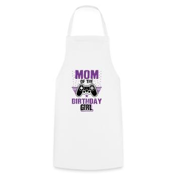 Mom Of The Birthday Girl Video Game Player Gaming - Kochschürze - Weiß - Vorne - AI Model Male 185 dark (185cm)