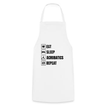 Eat Sleep Acrobatics Repeat Acrobat Gymnastics Gym - Kochschürze - Weiß - Vorne - AI Model Male 185 dark (185cm)
