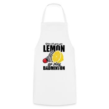 When Life Gives You Lemon Go Play Badminton Player - Kochschürze - Weiß - Vorne - AI Model Male 185 dark (185cm)