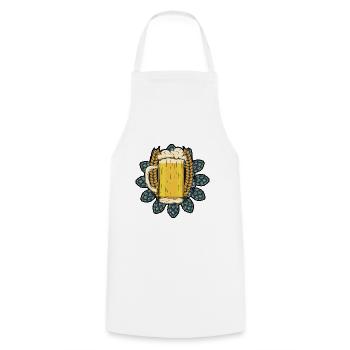 Retro Graphic Homebrewing Winemaking Brewery Craft - Kochschürze - Weiß - Vorne - AI Model Male 185 dark (185cm)