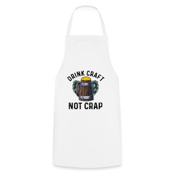 Drink Craft Not Crap Homebrewing Craftbeer Brewery - Kochschürze - Weiß - Vorne - AI Model Male 185 dark (185cm)