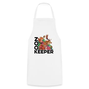 Retro Graphic Animal Keeper Zoo Keeper Animal Love - Kochschürze - Weiß - Vorne - AI Model Male 185 dark (185cm)