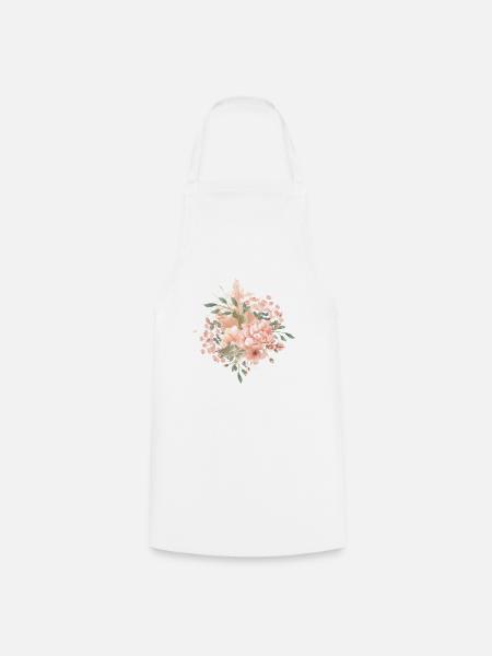 Blumen Boho Style - Kochschürze - Weiß