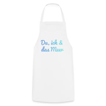 Du, ich und das Meer - Kochschürze - Weiß - Vorne - AI Model Male 185 dark (185cm)