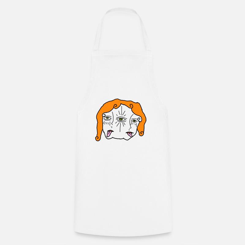 Visage psychédélique - Tablier de cuisine - blanc