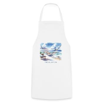 Hamac de plage : de paix - Tablier de cuisine - blanc - Devant - AI Model Male 185 dark (185cm)