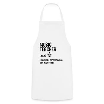 Professeur de musique identique à un professeur normal, juste beaucoup C - Tablier de cuisine - blanc - Devant - AI Model Male 185 dark (185cm)