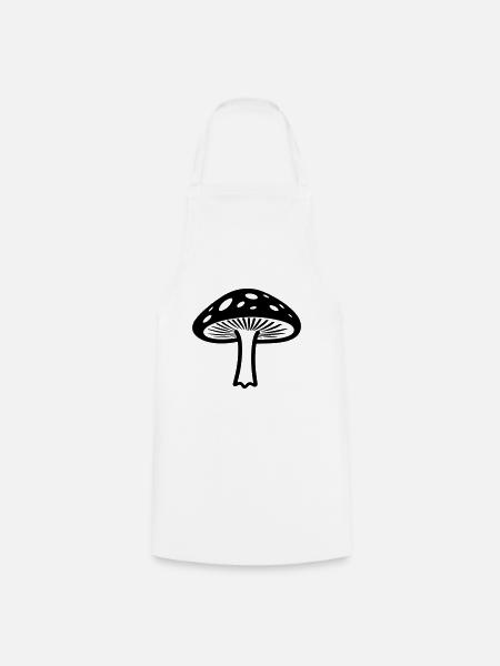Pilz - Kochschürze - Weiß