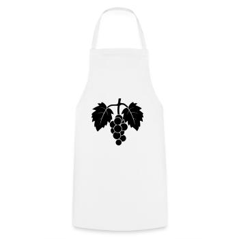 Grape - Cooking Apron - white - Front - AI Model Male 185 dark (185cm)