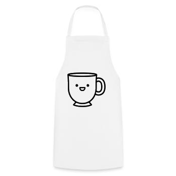 Mug de café - Tablier de cuisine - blanc - Devant - AI Model Male 185 dark (185cm)