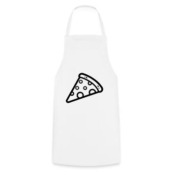 Pizza slice - Cooking Apron - white - Front - AI Model Male 185 dark (185cm)
