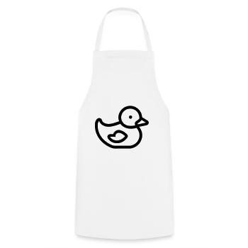 Duck - Cooking Apron - white - Front - AI Model Male 185 dark (185cm)