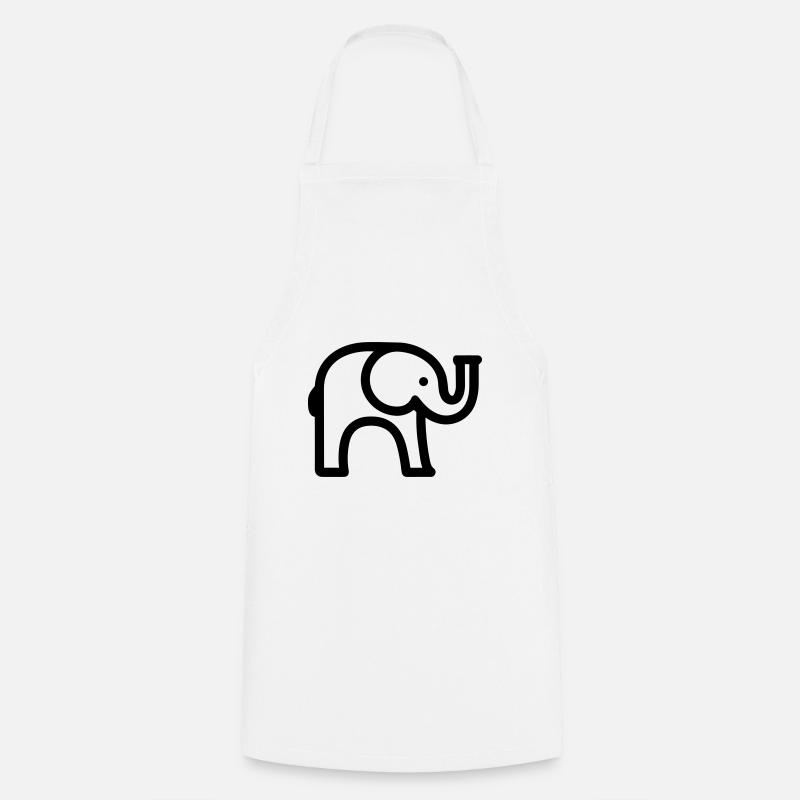 Elephant - Cooking Apron - white