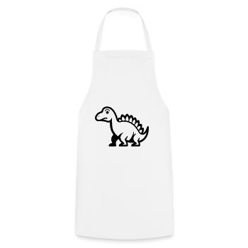 Dinosaur - Cooking Apron - white - Front - AI Model Male 185 dark (185cm)