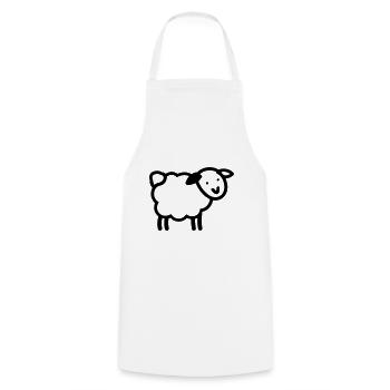 sheep - Cooking Apron - white - Front - AI Model Male 185 dark (185cm)