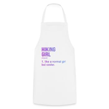 Hiking Girl Noun Definition Hiking Hiker Mountaine - Kochschürze - Weiß - Vorne - AI Model Male 185 dark (185cm)