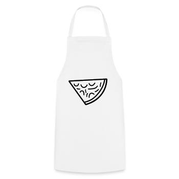Pizza slice - Cooking Apron - white - Front - AI Model Male 185 dark (185cm)