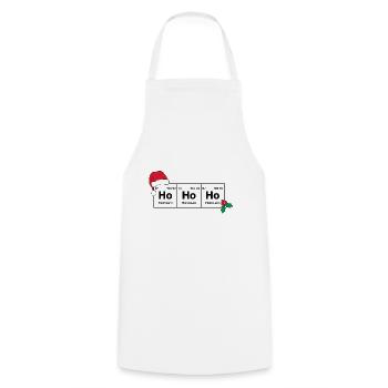 Ho Ho Ho Élément de Noël - Tablier de cuisine - blanc - Devant - AI Model Male 185 dark (185cm)