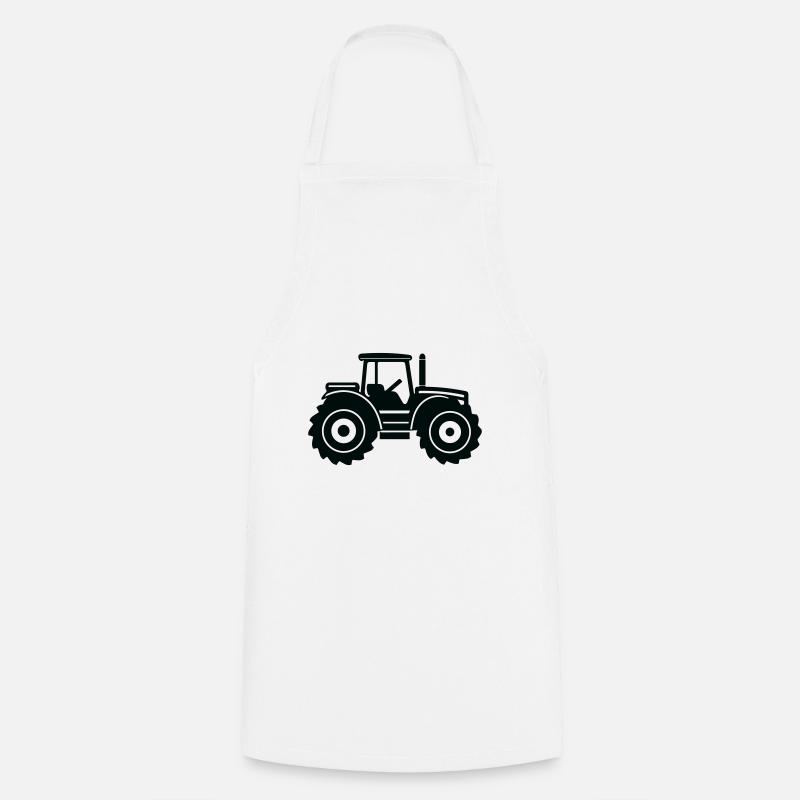 tracteur - Tablier de cuisine - blanc