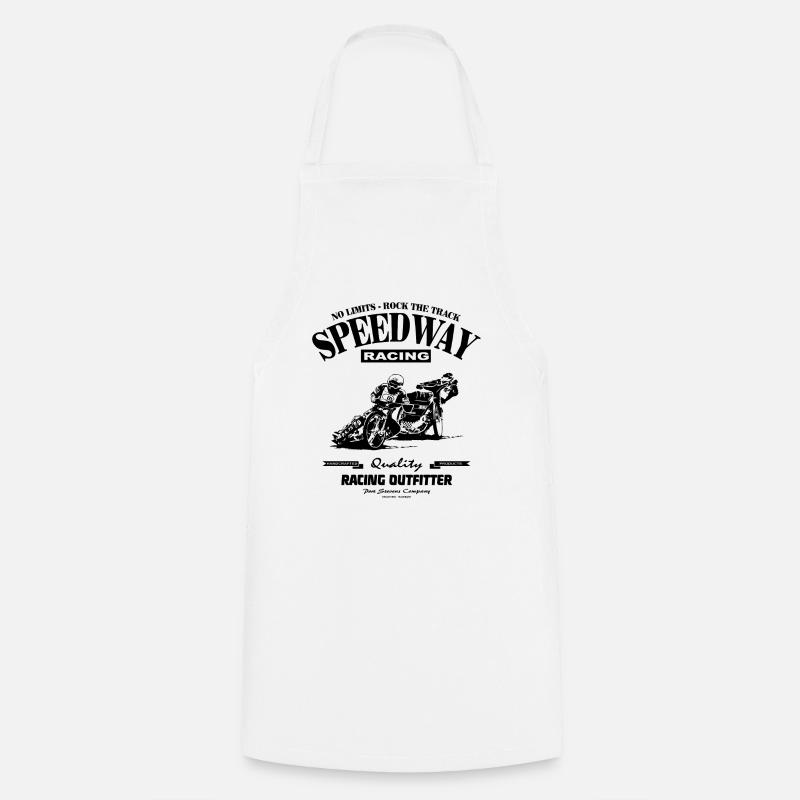 Speedway - Motorcycle Speedway - Cooking Apron - white
