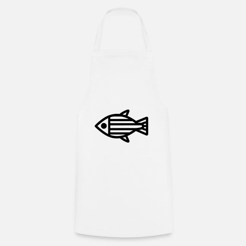 Fisch - Kochschürze - Weiß