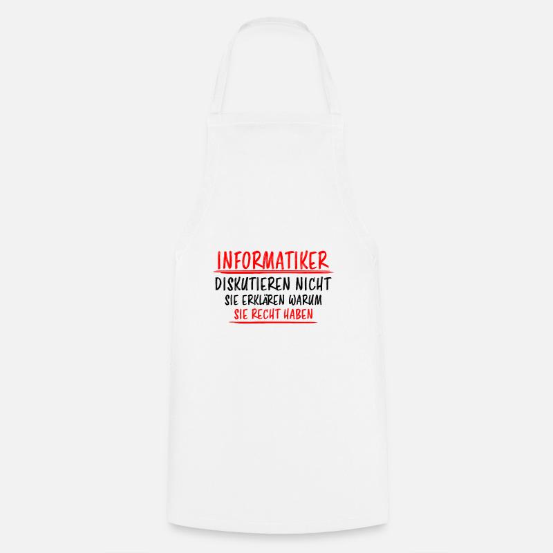 Informatiker Lustig Spruch Programmierer Geschenk - Kochschürze - Weiß