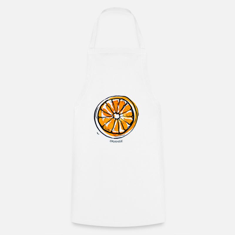 Fruit de fruit orange Fruit - Tablier de cuisine - blanc