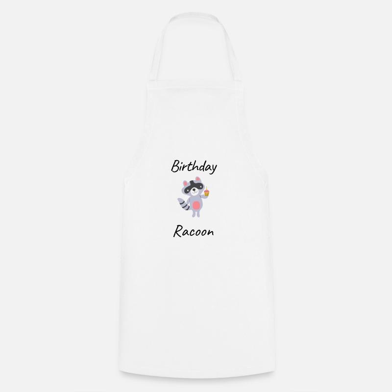 Birthday racoon - Cooking Apron - white