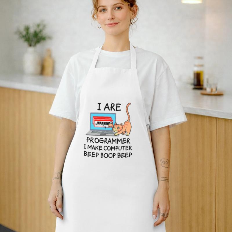 Computer Science Fun Saying Programmer Cat Gift Cooking Apron