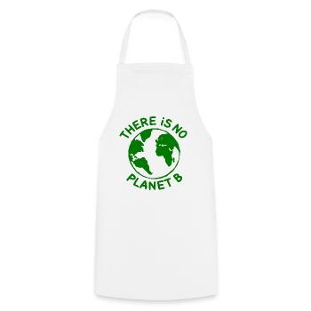 There is no planet B - Cooking Apron - white - Front - AI Model Male 185 dark (185cm)