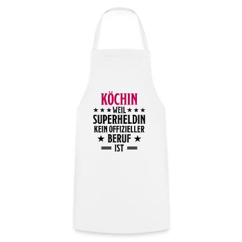 Köchin Lustiger Spruch Kochen Küche Beruf Geschenk - Kochschürze - Weiß - Vorne - AI Model Male 185 dark (185cm)