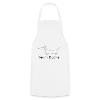 Team Dackel Umriss Dackel Vektor - Kochschürze - Weiß - Vorne - AI Model Male 185 dark (185cm)