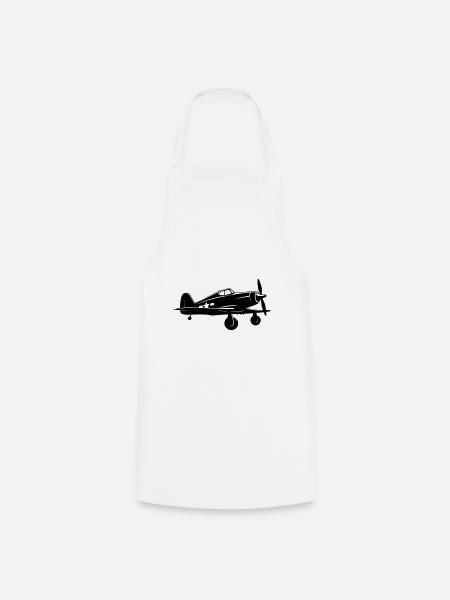 Kampfjet - Kochschürze - Weiß