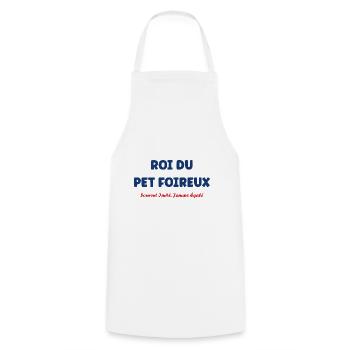 Roi du pet foireux - Tablier de cuisine - blanc - Devant - AI Model Male 185 dark (185cm)