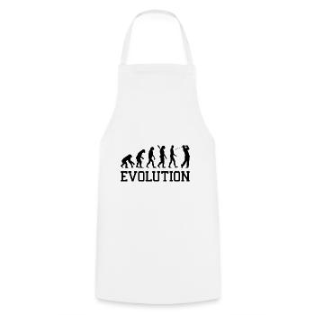Evolution Graphic Golfer Golf Player Golfing Golf - Kochschürze - Weiß - Vorne - AI Model Male 185 dark (185cm)