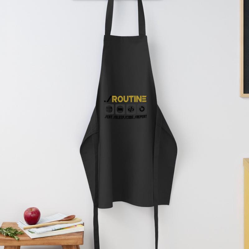 Routine Eat Sleep Code Repeat Software Developer C Kochschürze