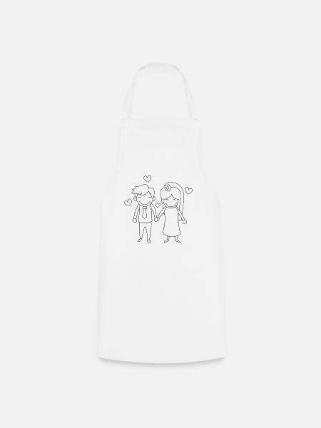 Hochzeit - Kochschürze - Weiß