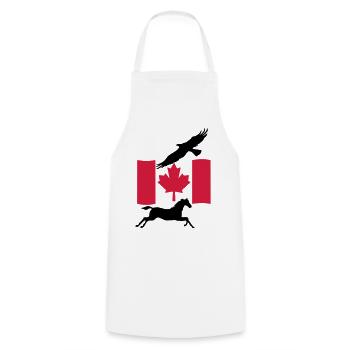 Liberté au Canada Don du Canada - Tablier de cuisine - blanc - Devant - AI Model Male 185 dark (185cm)