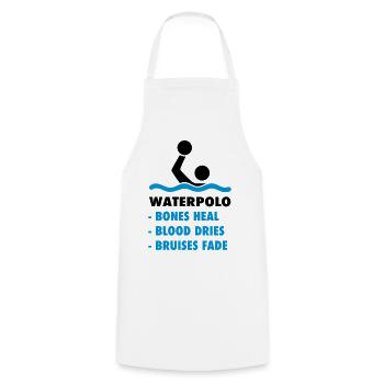 Wasserball - Kochschürze - Weiß - Vorne - AI Model Male 185 dark (185cm)