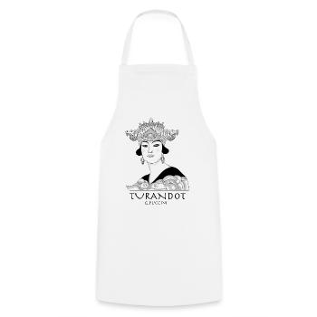 Turandot T-shirt - Cooking Apron - white - Front - AI Model Male 185 dark (185cm)