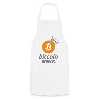 Bitcoin King Crown Logo Tee - Kochschürze - Weiß - Vorne - AI Model Male 185 dark (185cm)
